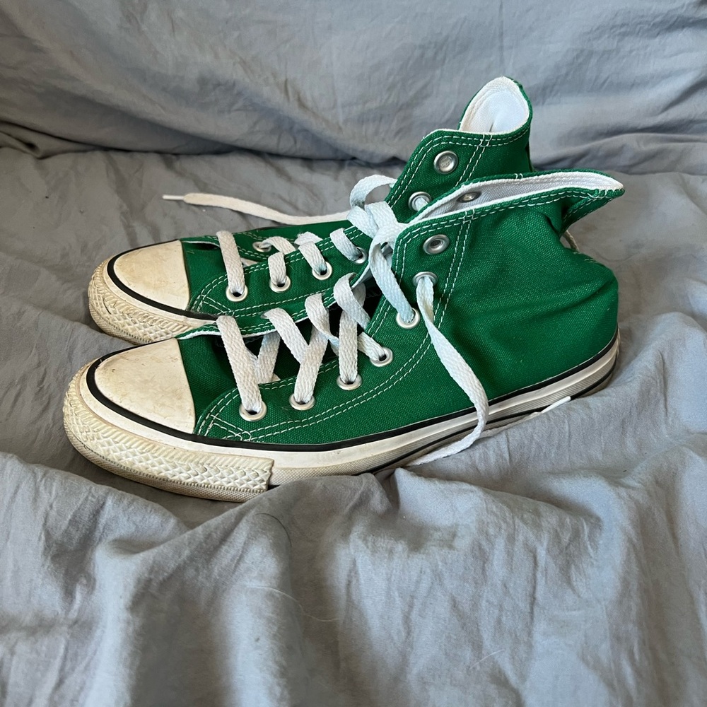 Converse  Green High-Top Sneakers